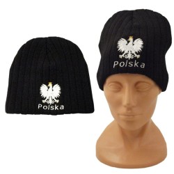 Czapka Zimowa Polska Czarna...