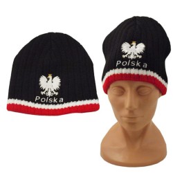 Czapka Zimowa Polska Czarno...