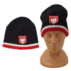 Czapka Zimowa Polska Czarno...