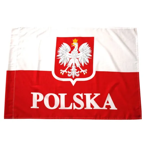 Flaga Polski z Orłem 60x90