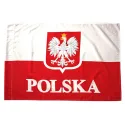 Flaga Polski z Orłem 90x140