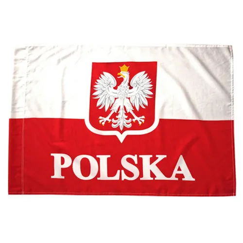 Flaga Polski z Orłem 90x140