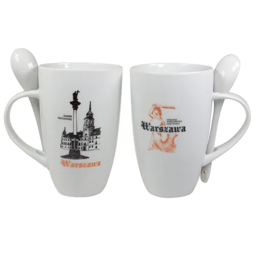 Kubek Biały z łyżeczką...