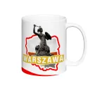 Kubek Biały Warszawa Syrenka - Orzeł Polski kontur