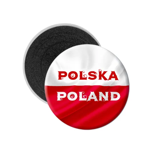 Magnes Okrągły Flaga Polska