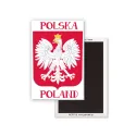 Magnes Godło Polski - biały orzeł na czerwonym tle