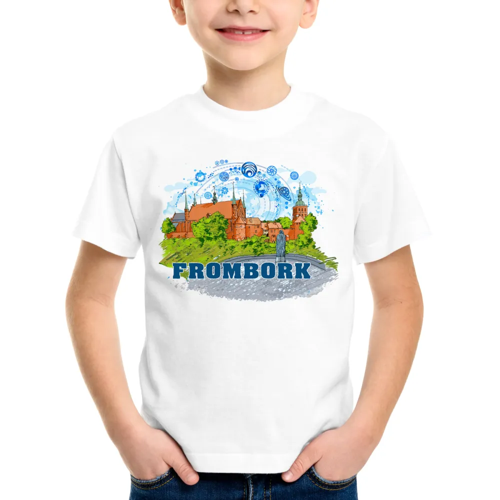 Koszulka Frombork Zamek (K),: biały::