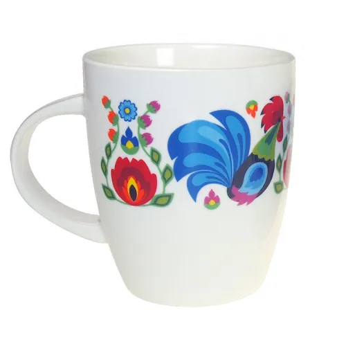 Kubek Folk Łowicki Koguty...