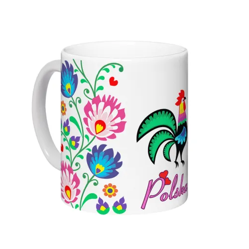 Kubek Łowicz Folklor Kogut...