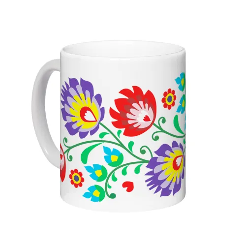 Kubek Łowicz Folklor Kwiaty