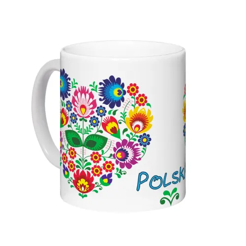 Kubek Łowicz Folklor Serce...