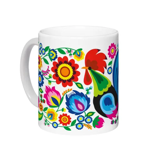 Kubek Łowicz Folklor Kogut...