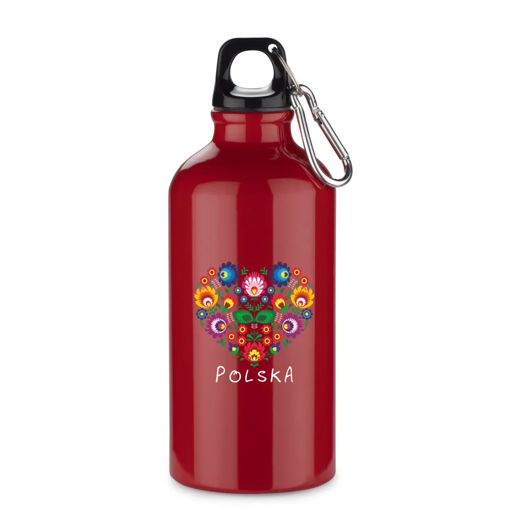Butelka Aluminiowa Serce Polska,: