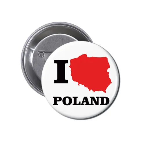 Przypinka na Agrafce I LOVE...