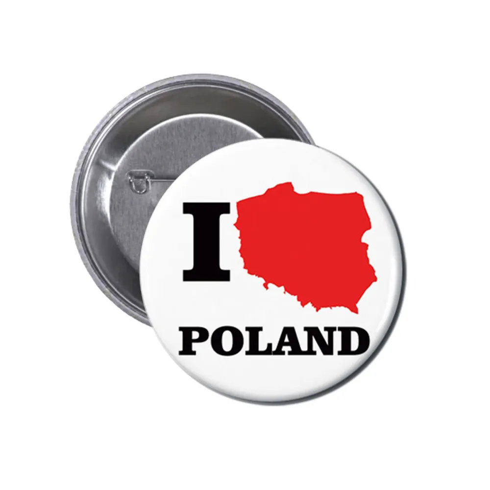 Przypinka na Agrafce I LOVE POLAND