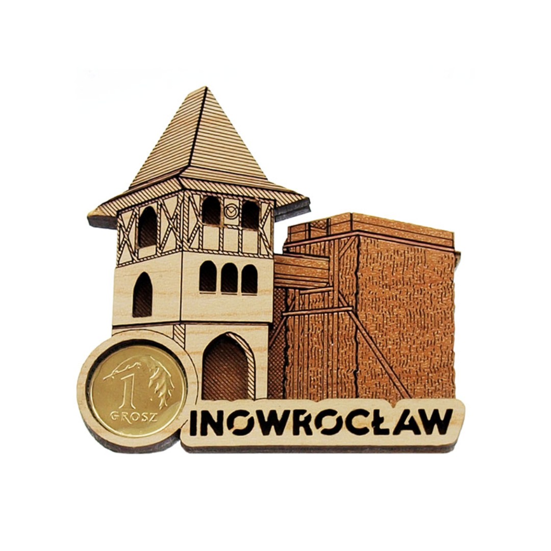 Magnes drewniany Inowrocław Tężnia Solankowa z Groszem