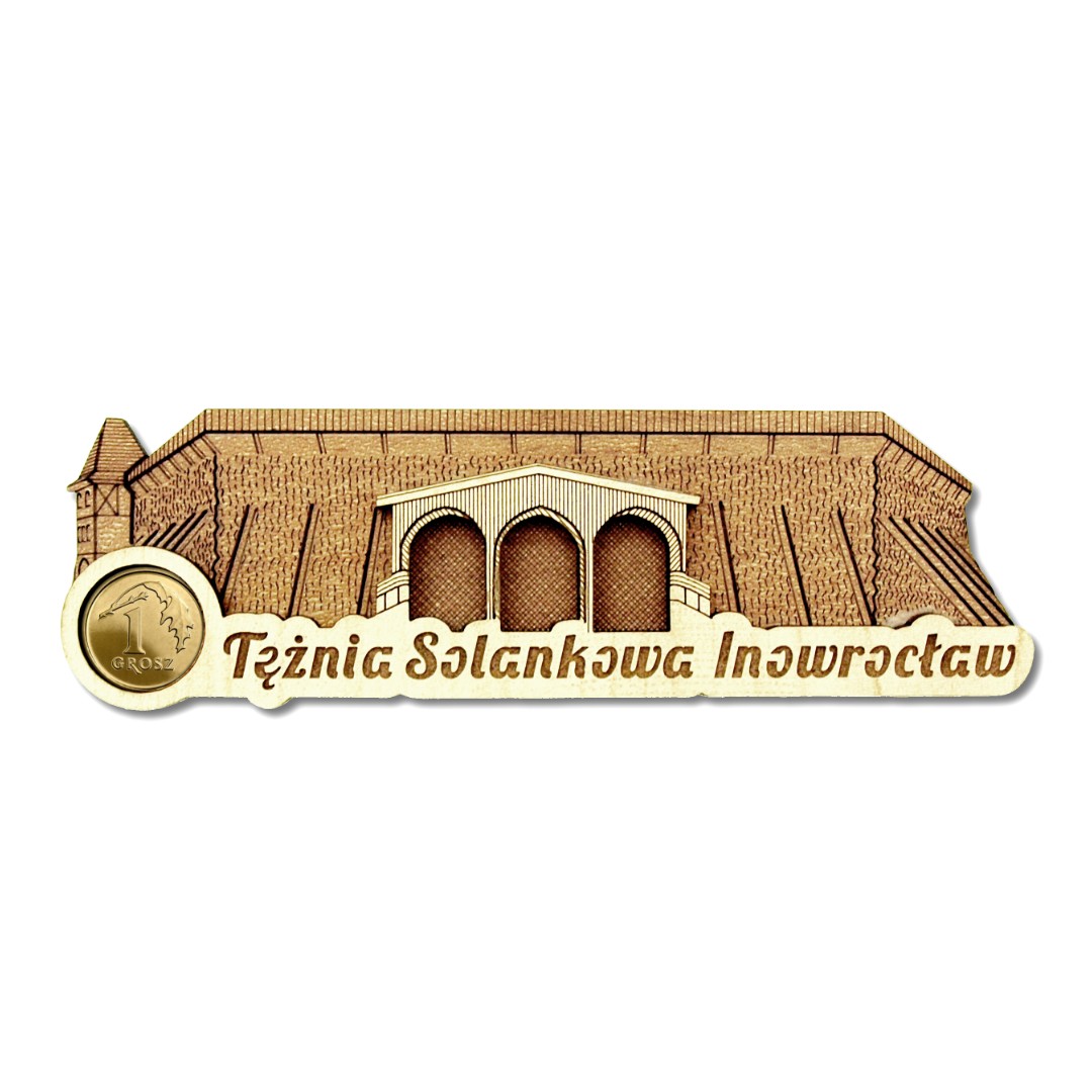 Magnes drewniany Inowrocław Tężnia Solankowa Wejście 
