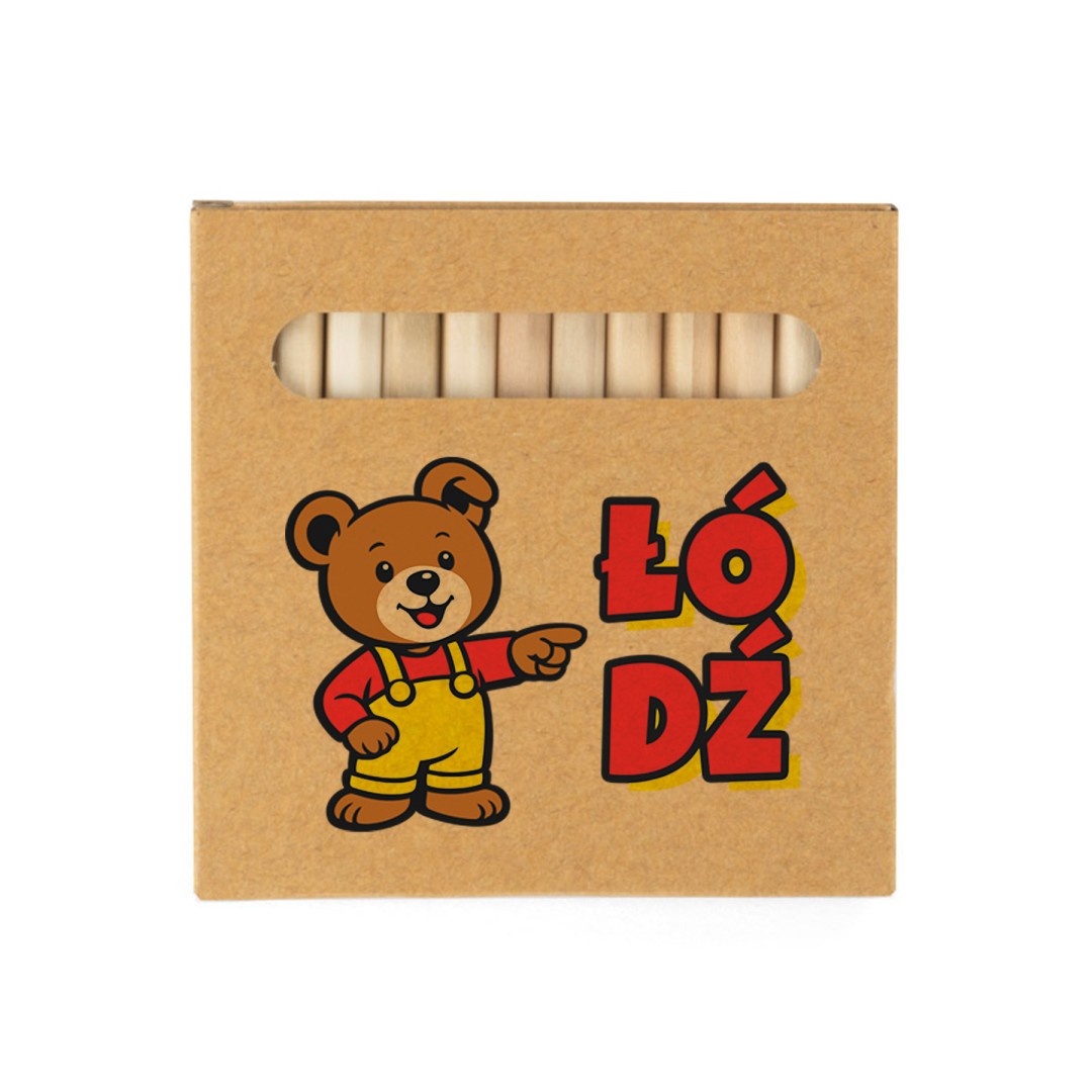 Kredki Łódź Miś 12 szt.