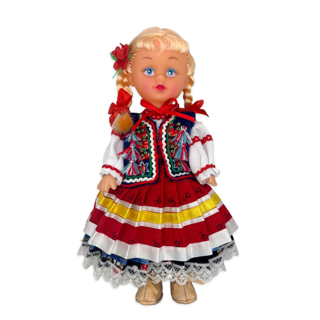 Strój Łemkowski Żeński Lalka 23cm