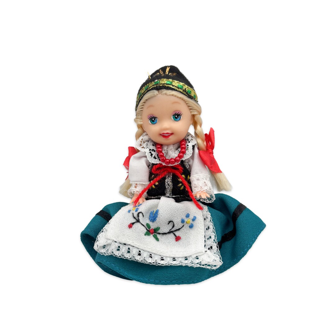 Strój Kaszubski Żeński Lalka 11cm