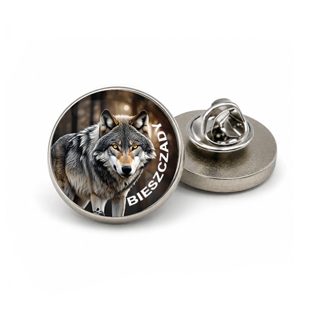 Przypinka pin Bieszczady Wilk