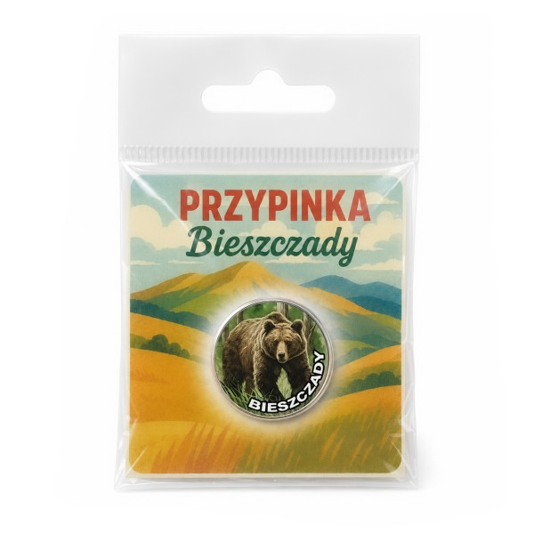 Przypinka pin Bieszczady Niedźwiedź