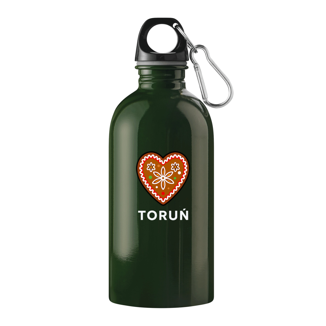 Butelka Aluminiowa Toruń Serce Piernik,: