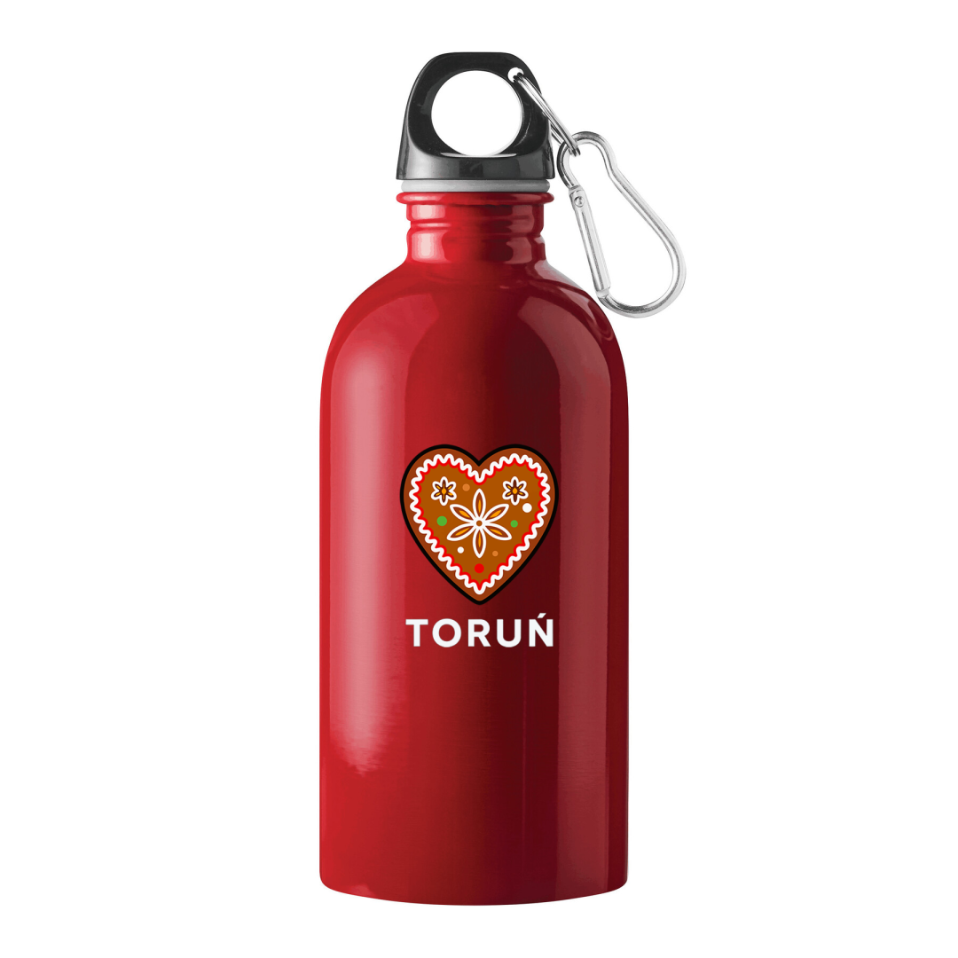 Butelka Aluminiowa Toruń Serce Piernik,: