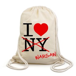 Plecak Worek I love Warsaw,...