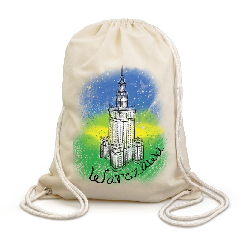 Plecak Worek Kolorowy PKiN, natural