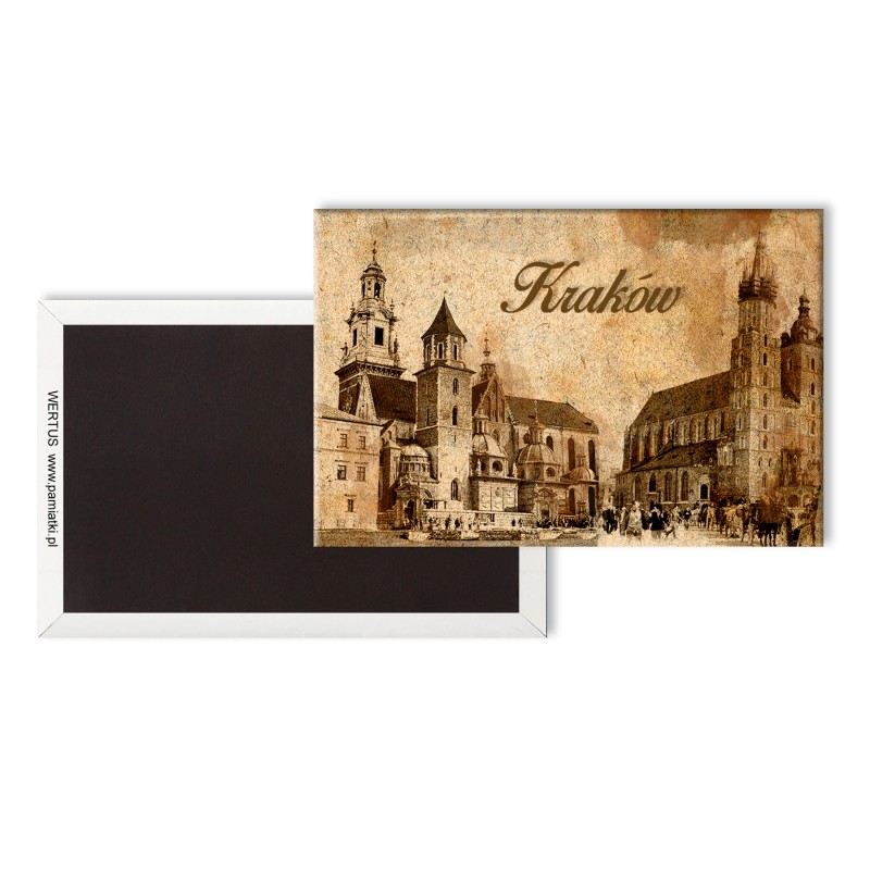 Magnes Kraków Mariacki Katedra na Wawelu Sepia