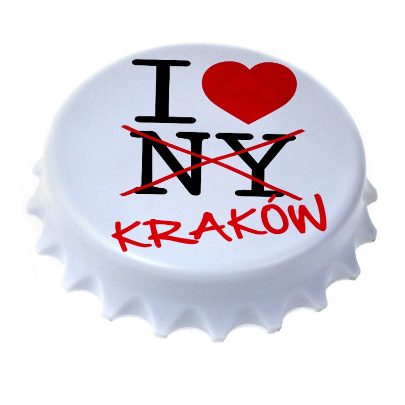 Magnes Kapsel Otwieracz I love Kraków