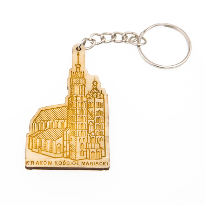 Brelok drewniany Kraków Kościół Mariacki