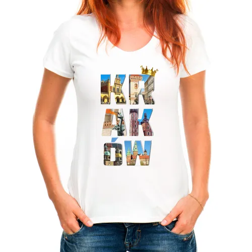 Koszulka Kraków Napis Foto...