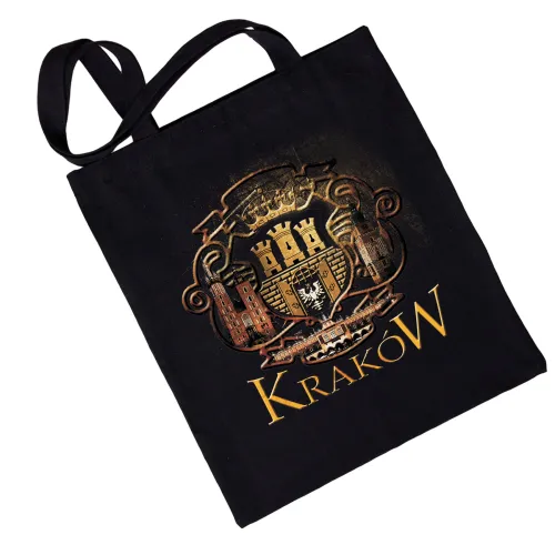 Torba eko Herb Kraków, czarny