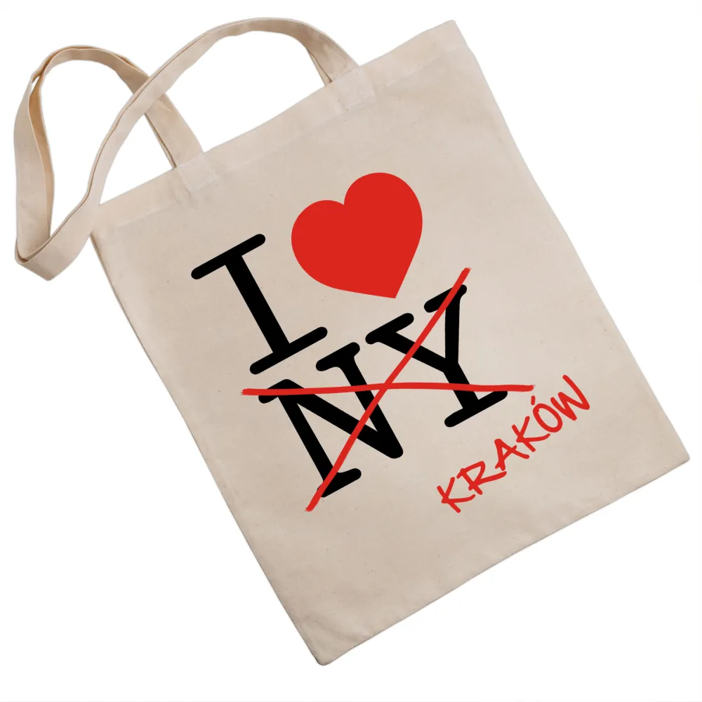 Torba eko I LOVE KRAKÓW, natural
