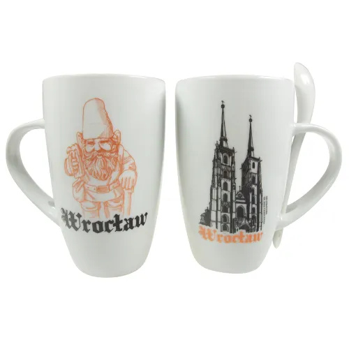 Kubek Biały z łyżeczką...