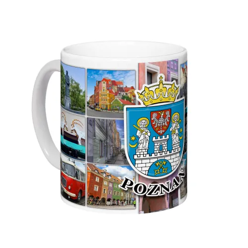 Kubek Biały Poznań Mozaika
