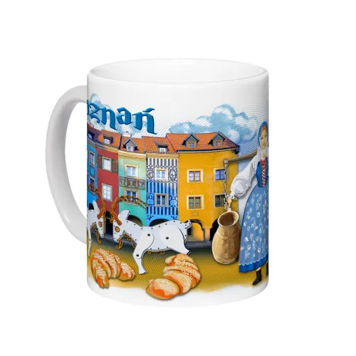 Kubek Biały Poznań Malowany...