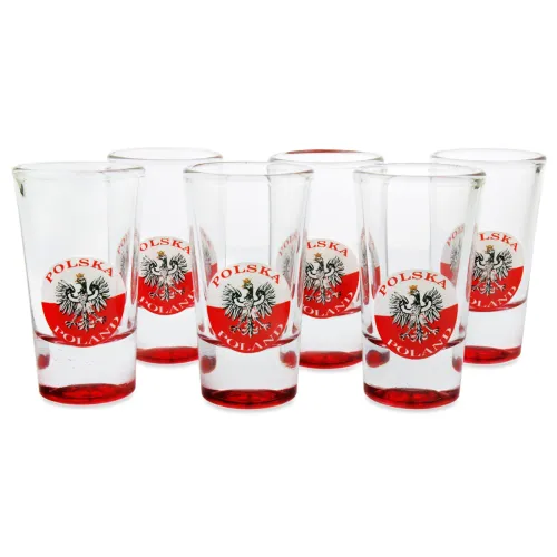 Kieliszki Polska Flaga Koło...