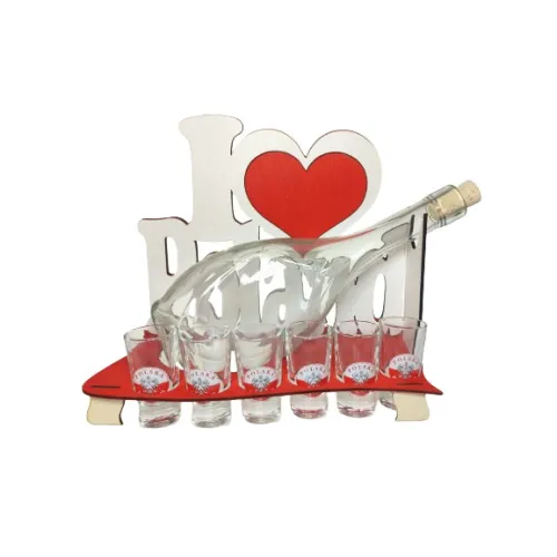 Komplet Karafka "I Love...