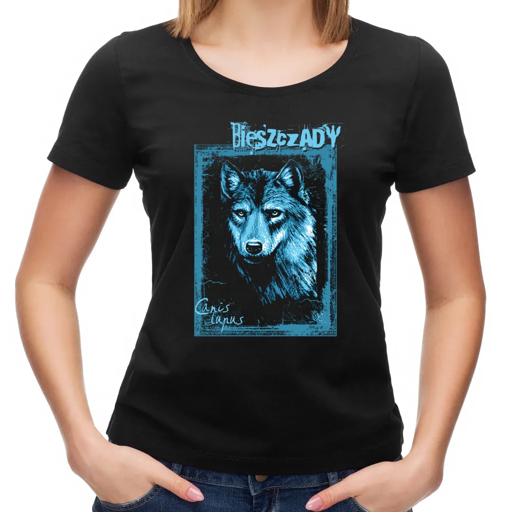 Koszulka Bieszczady Wilk w ramce (L)::