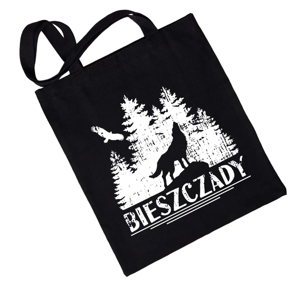 Torba eko Bieszczady Logo, czarny